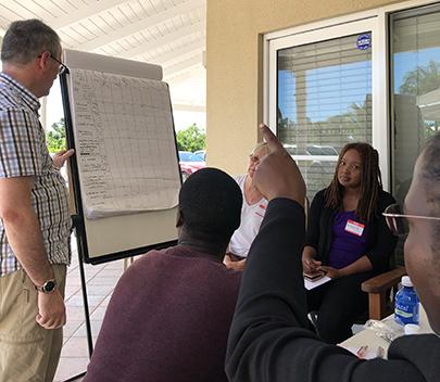 Group in discussion