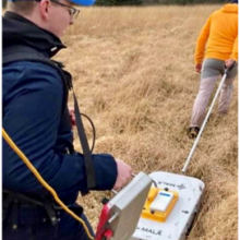 People using ground penetrating radar